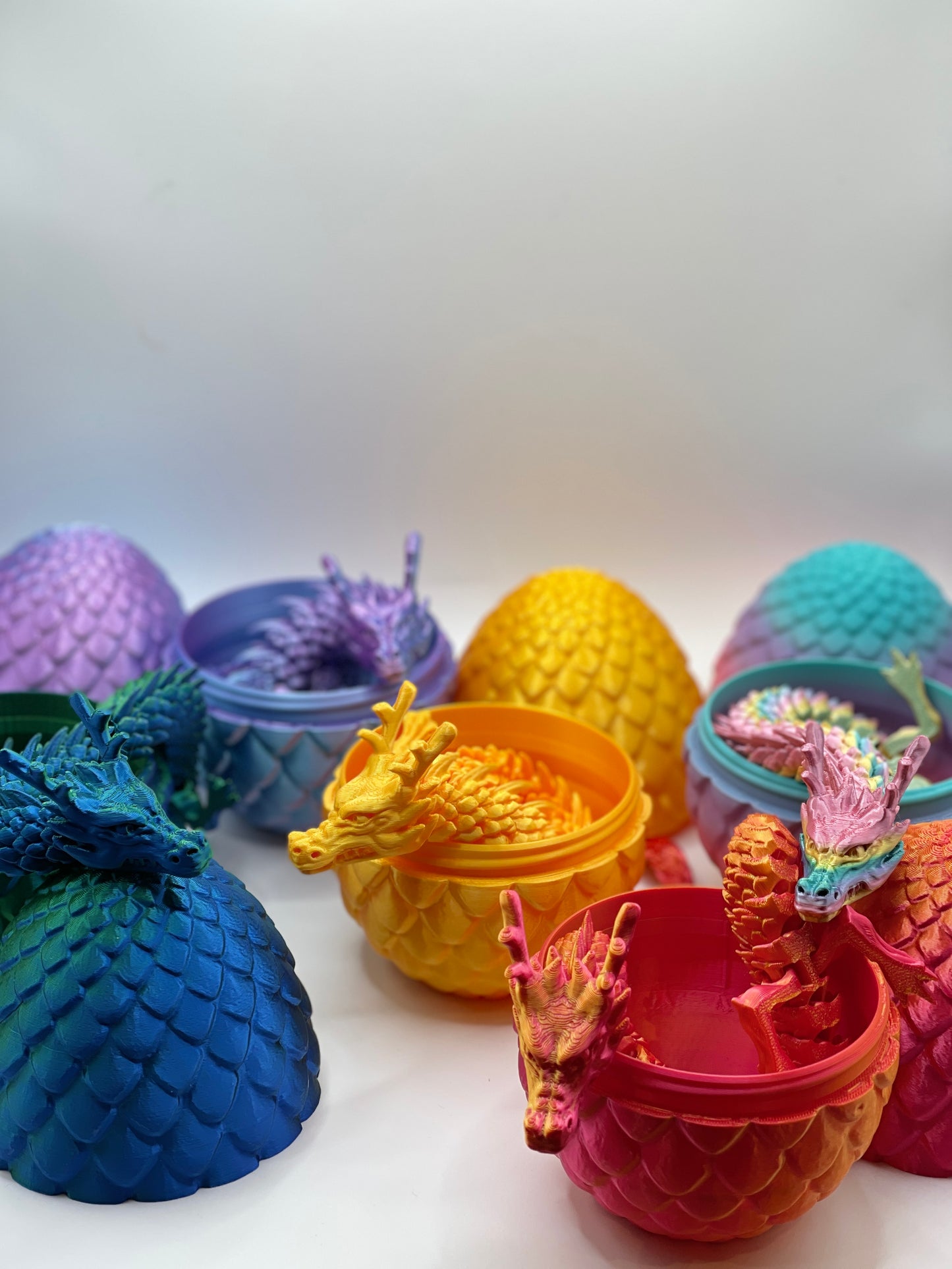 Flexible Chinese dragon and dragon egg